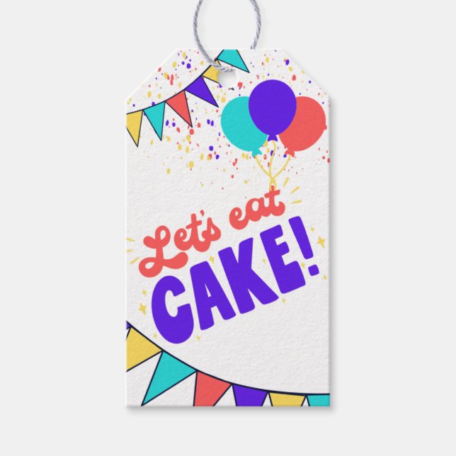 Let's Eat Cake! Gift Tag (Front)