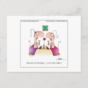 LET'S EAT CAKE! Postcard by April McCallum