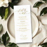 Let's Eat Chic Script Wedding Menu Card For Plate<br><div class="desc">A simple chic calligraphy wedding menu card. I do offer a free customisation service,  if you have any questions or special requests,  please feel free to contact me.</div>