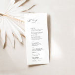 "Let's Eat" Elegant Black & White Wedding Menu<br><div class="desc">This elegant modern wedding menu is the perfect way to add a touch of sophistication to your wedding reception. Featuring clean and modern typography on a classic white background, this menu design is both timeless and stylish. With customisable text fields, you can easily add your own menu items and personalise...</div>