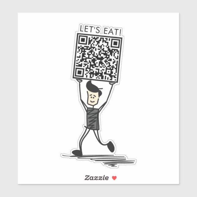 Let's Eat QR Code Vinyl  (Sheet)