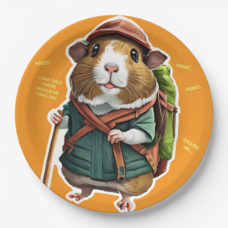 Let's Explore! Outdoor Guinea Pig Hiker Paper Plate