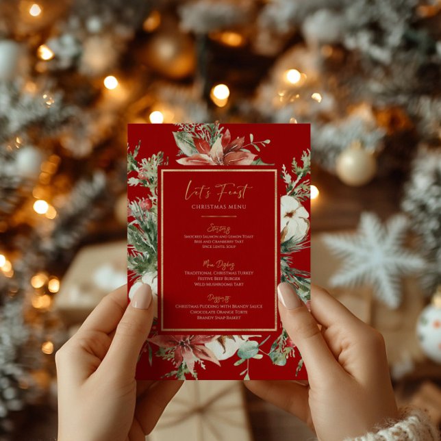 Let's Feast Christmas Menu Festive Christmas Frame (Creator Uploaded)