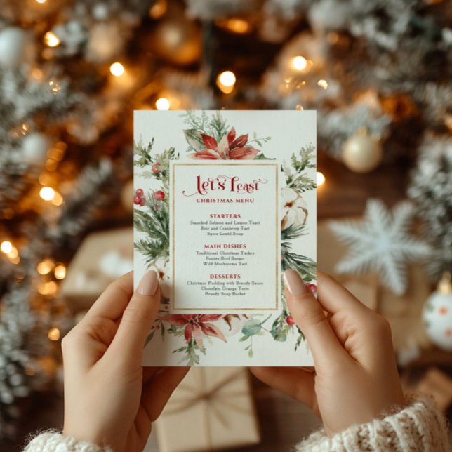 Let's Feast Christmas Menu Festive Christmas Frame (Creator Uploaded)