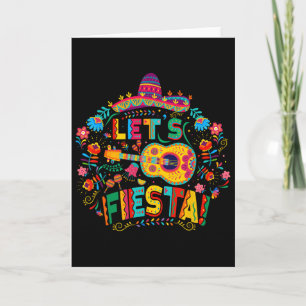 Lets Fiesta 5 Cinco De Mayo For Women Men Boys Gir Card