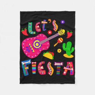 Lets Fiesta 5 Cinco De Mayo For Women Men Boys Gir Fleece Blanket