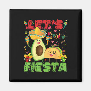 Lets Fiesta Avocado And Tacos Cinco De Mayo Mexica Magnet
