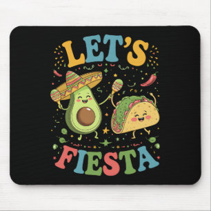 Let's Fiesta Avocado And Tacos Cinco De Mayo Mouse Mat
