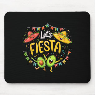 Let's Fiesta Avocado And Tacos Sombrero Cinco De M Mouse Mat