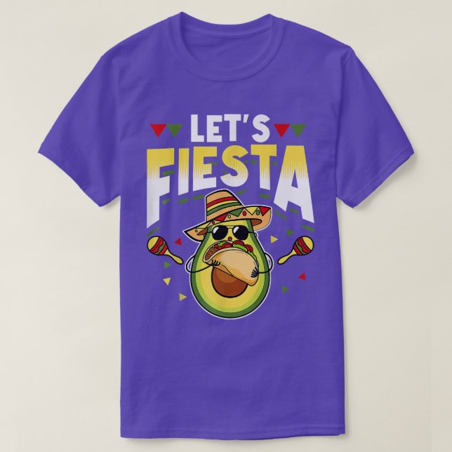 Lets Fiesta Avocado Tacos Cinco De Mayo May Fifth  T-Shirt (Design Front)