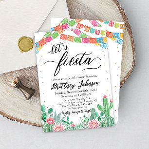 Let's Fiesta Bridal Shower Invitation Taco Mexican