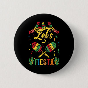 Let's Fiesta Cinco De Mayo 6 Cm Round Badge