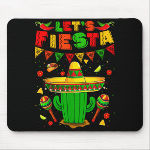 Let's fiesta cinco de mayo cactus & sombreroLe Mouse Mat