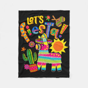 Let's Fiesta Cinco De Mayo Camisa Mexicana Hombre Fleece Blanket