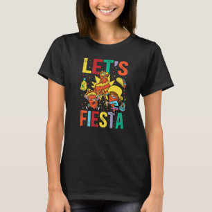 Let's Fiesta Cinco De Mayo Camisa Mexicana Hombre  T-Shirt
