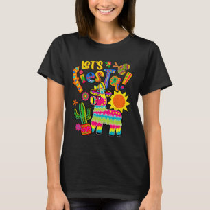 Let's Fiesta Cinco De Mayo Camisa Mexicana Hombre T-Shirt