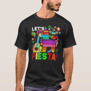 Let's Fiesta Cinco De Mayo Camisa Mexicana Hombre T-Shirt