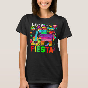 Let's Fiesta Cinco De Mayo Camisa Mexicana Hombre T-Shirt