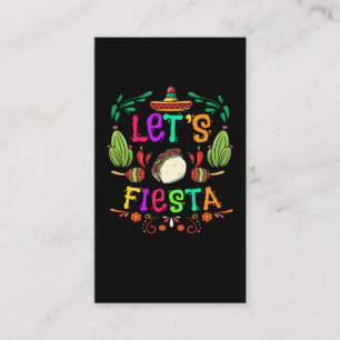 Lets Fiesta Cinco de Mayo Celebration Mexican Taco Business Card