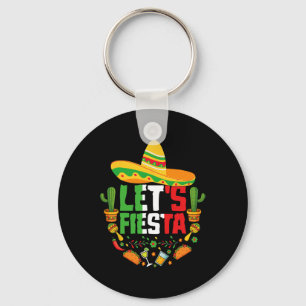 Lets Fiesta Cinco De Mayo Fun Mexican Colourful Gu Key Ring