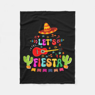 Lets fiesta cinco de mayo funny mexican party men fleece blanket