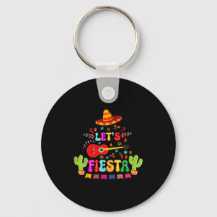 Lets fiesta cinco de mayo funny mexican party men key ring