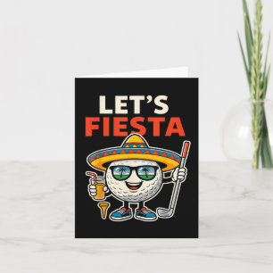 Lets Fiesta Cinco De Mayo Golf Ball Sombrero Golfe Card