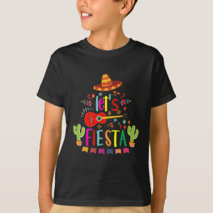 Let's Fiesta Cinco De Mayo Guitar Funny Mexican Pa T-Shirt