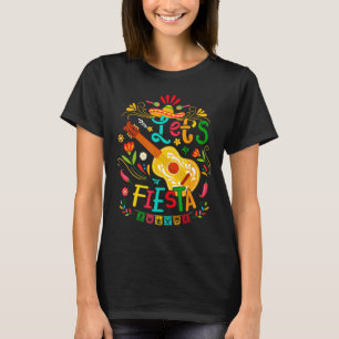 Let's Fiesta Cinco De Mayo Guitar Funny Mexican Pa T-Shirt