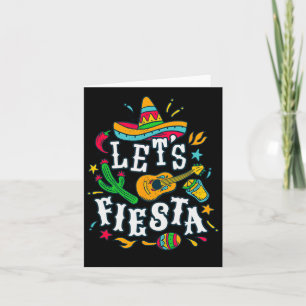 Let's Fiesta Cinco De Mayo Mexican Festival Party Card