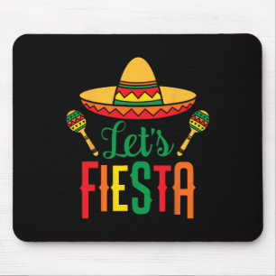 Let's Fiesta Cinco De Mayo Mexican Guitar Sombrero Mouse Mat