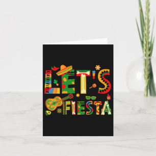 Lets Fiesta Cinco De Mayo Mexican Party Guitar Card