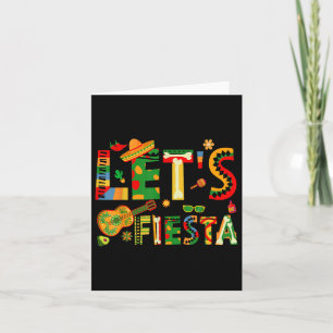 Lets Fiesta Cinco De Mayo Mexican Party Guitar Card