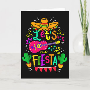 Let's Fiesta Cinco De Mayo Mexican Party Guitar Lo Card