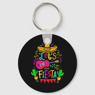 Lets Fiesta Cinco De Mayo Mexican Party Guitar Lov Key Ring