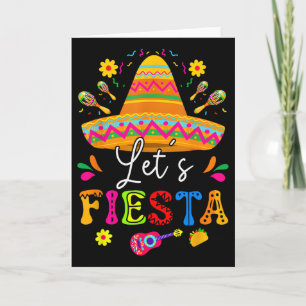 Let's Fiesta Cinco De Mayo Mexican Party Guitar Me Card