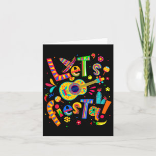 Let's Fiesta Cinco De Mayo Mexican Party Guitar Me Card