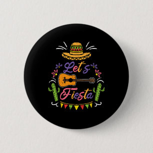 Let's Fiesta Cinco De Mayo Mexican Party Men Women 6 Cm Round Badge