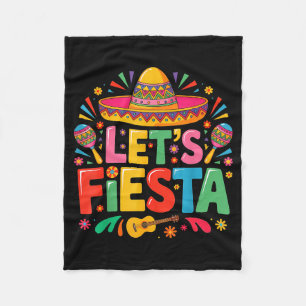 Let's fiesta cinco de mayo mexican party men women fleece blanket