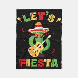 Let's Fiesta Cinco De Mayo Mexican Party Women Kid Fleece Blanket