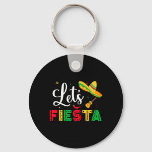 Let's Fiesta Cinco De Mayo Mexican Party Women Kid Key Ring