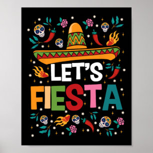 Let's Fiesta Cinco De Mayo Mexican Theme Party Gui Poster
