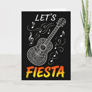 Let's fiesta - cinco de mayo party guitar music Le Card
