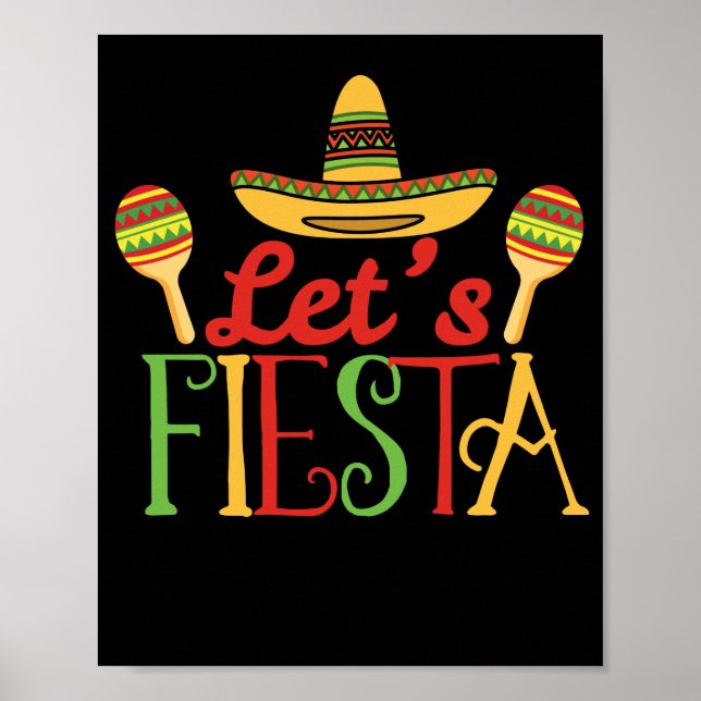 Lets Fiesta Cinco De Mayo Poster (Front)