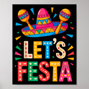 Let's fiesta cinco de mayo poster