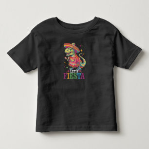 Let's Fiesta Cinco De Mayo T Rex Dinosaur Toddler T-Shirt