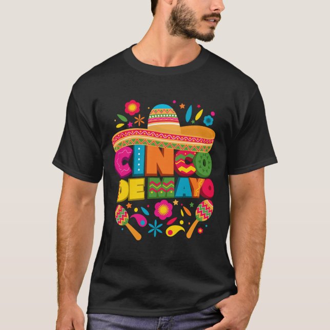 Let's Fiesta Cinco De Mayo T-Shirt (Front)