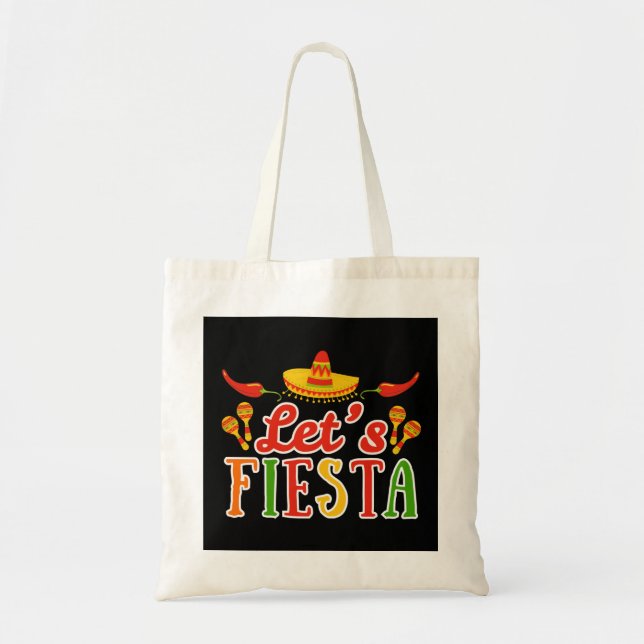 Let's Fiesta Cinco de Mayo Tote Bag (Front)