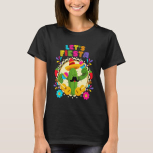 Lets Fiesta Cinco De Mayo With Guitar Cactus Sombr T-Shirt