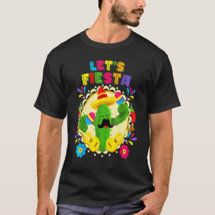 Lets Fiesta Cinco De Mayo With Guitar Cactus Sombr T-Shirt